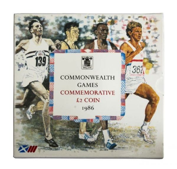 1986 £2 Common Wealth Games Brilliant Uncirculated pack